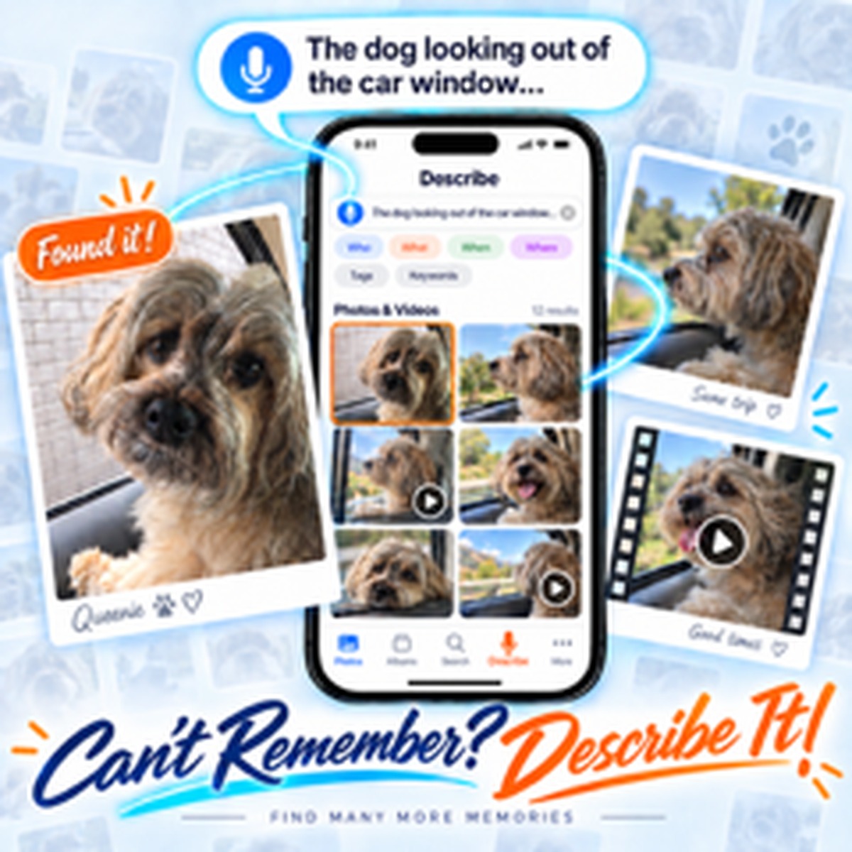 Can’t Remember? Describe It! — Findmmm Describe search with matching photos and videos